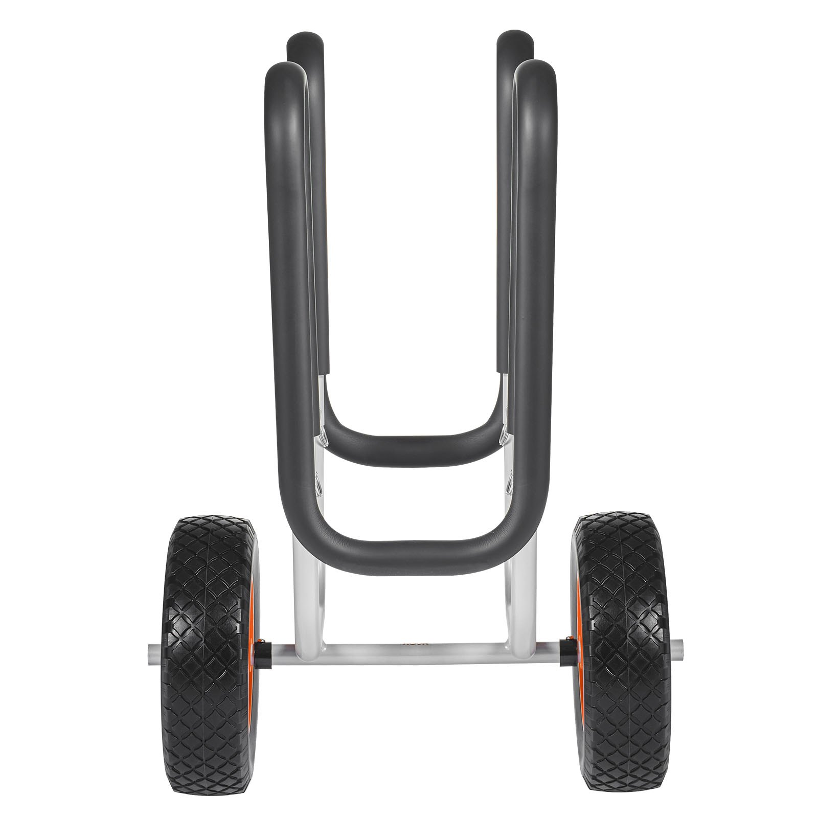 VEVOR Kayak Cart, 68.0 kg Load Capacity, Stand Up Paddle Board Trolley with 25.4 cm Solid Rubber Tires & Kickstands, Paddle Board Carrier with Ratchet Strap for Paddleboard & Surfboard Transport
