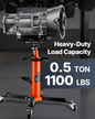 VEVOR Transmission Jack 1100 lbs 2-Stage Hydraulic High Lift Vertical Telescopic