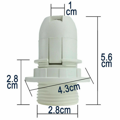 E14 Screw Lampshade Light holder Collar Ring Adaptor Bulb Holder White~1831