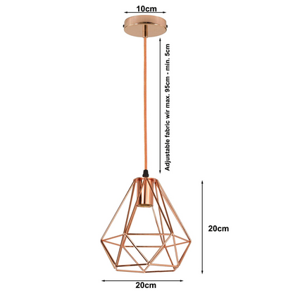 Rose Gold Industrial Metal Ceiling Hanging Pendant Light~1138