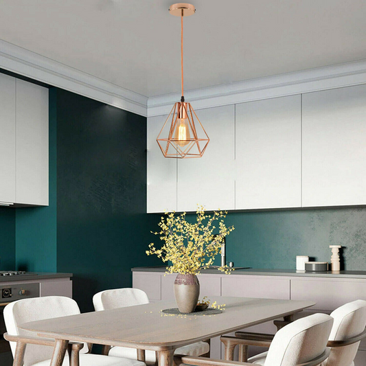 Rose Gold Industrial Metal Ceiling Hanging Pendant Light~1138
