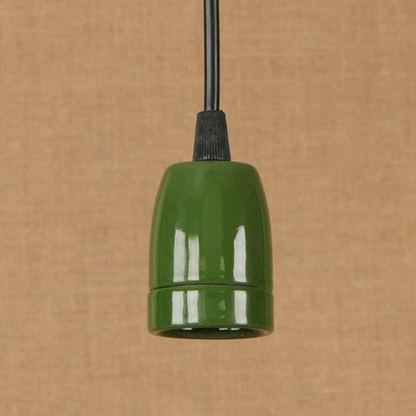 Vintage E27 Green Bulb Holder Industrial Retro Edison Porcelain Lamp Light Fitting~2980