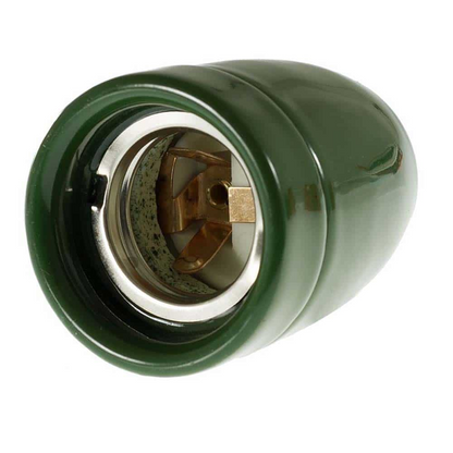 Vintage E27 Green Bulb Holder Industrial Retro Edison Porcelain Lamp Light Fitting~2980