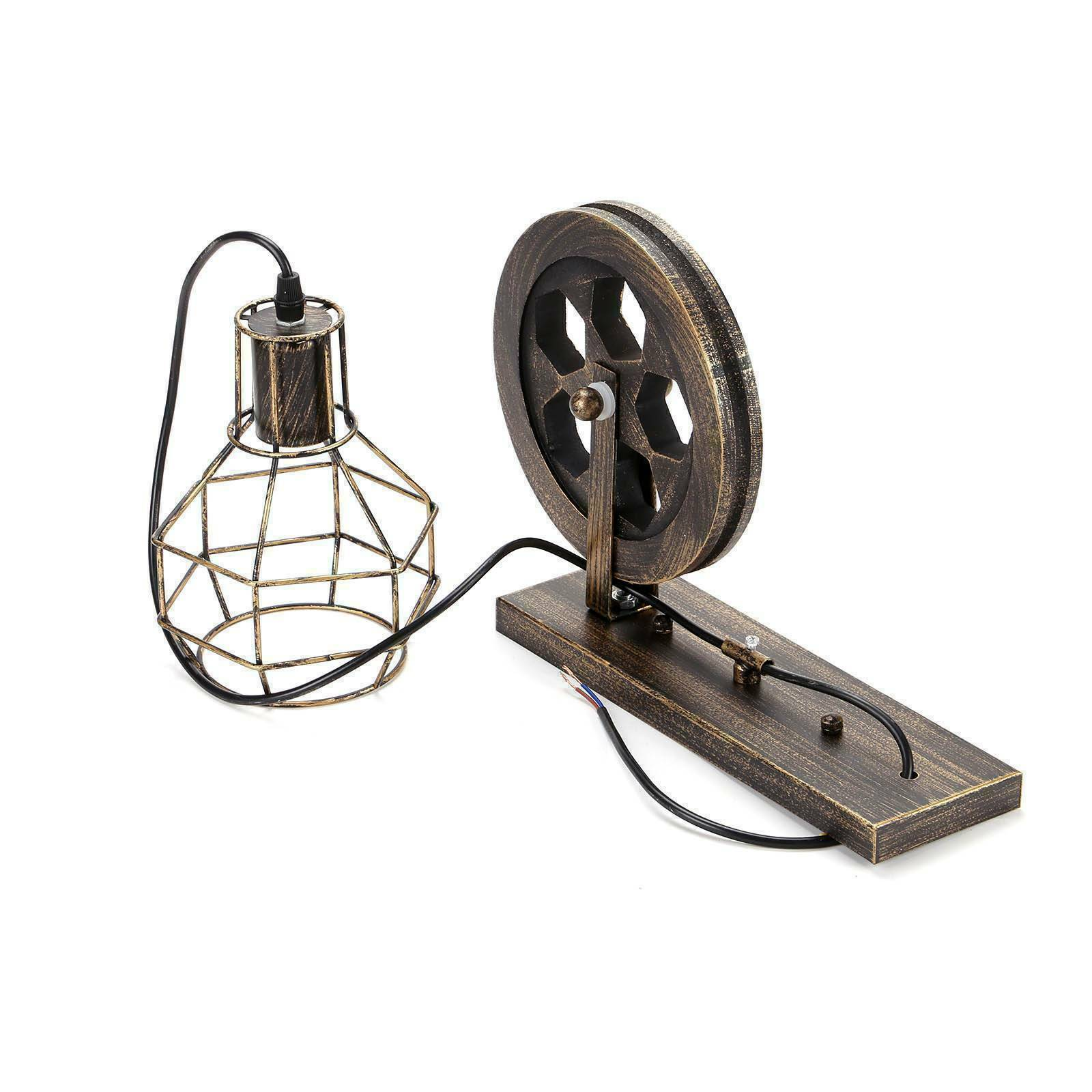 Brushed Copper Vintage Wheel Wall Light Retro Water Pipe Copper Wall Lights~1913