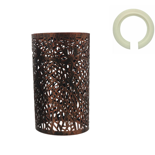 Modern Drum Lampshade Rustic Red Colour Retro Style~2434