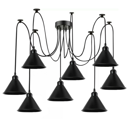 Multi Outlet 8 Way Ceiling Pendant Light For 2m PVC Cable~1571