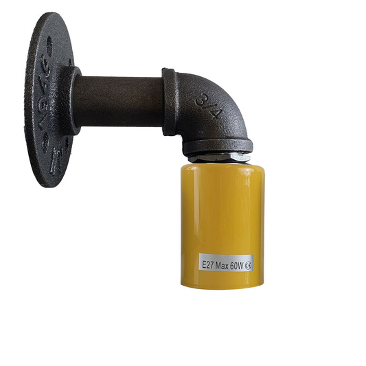 Yellow Water Pipe Wall Lamp Industrial style single wall light fitting~1526