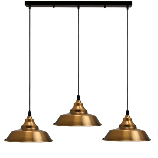 Yellow Brass Multi outlet Pendant Lampshade~1984