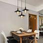 3 Outlet Black Wavy Metal Ceiling Pendant Light~1488