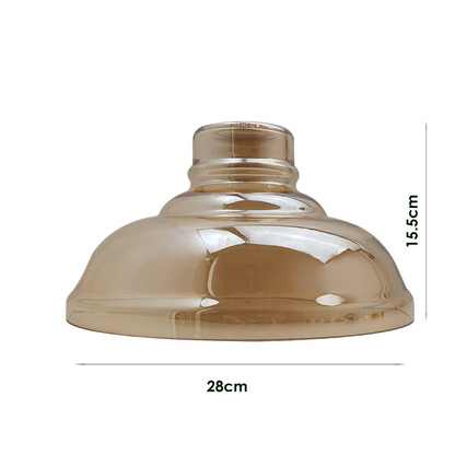Vintage Lampshades Amber Glass Ceiling Pendant Light Retro Style~2178