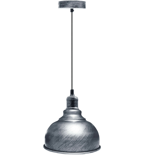 Brushed Silver Retro Pendant Shade Metal Style pendant light~1855
