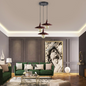3 Outlet Rustic Red Wavy Metal Ceiling Pendant Light~1485