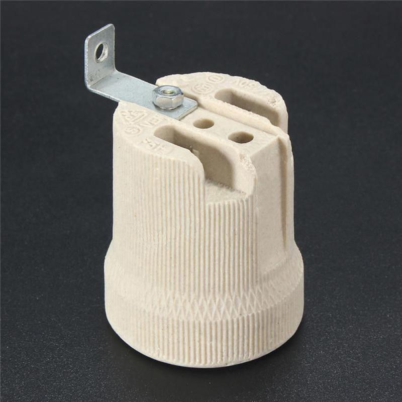Ceramic Holder For Lamps Porcelain E27 Edison Screw Base ~2963