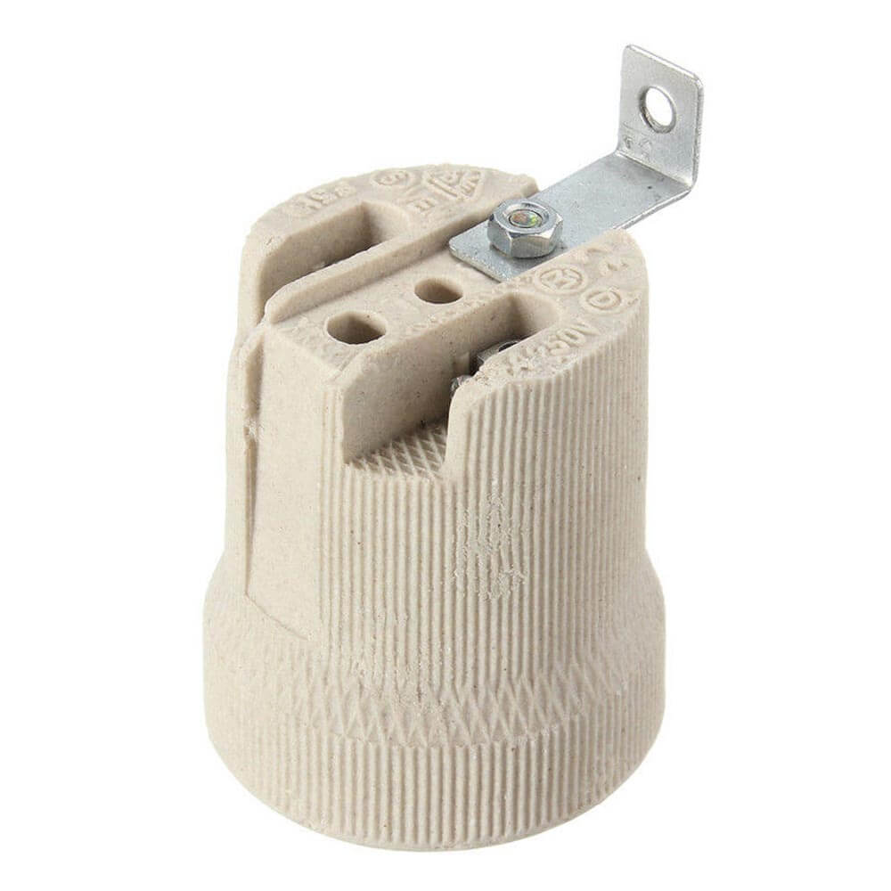 Ceramic Holder For Lamps Porcelain E27 Edison Screw Base ~2963