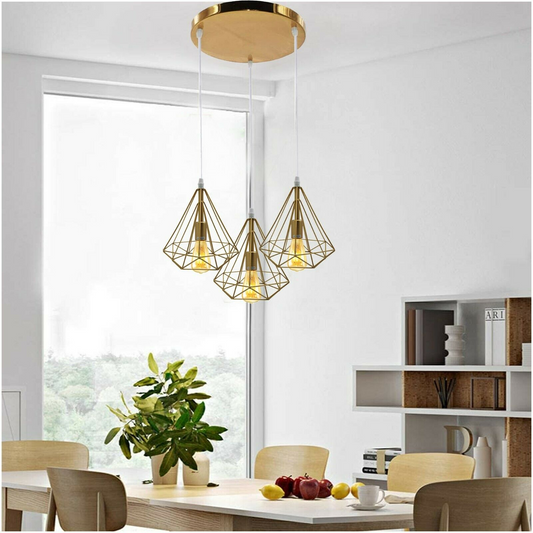 Modern Vintage Industrial Retro Loft 3 Head Ceiling Pendant Lamp Shade~2342