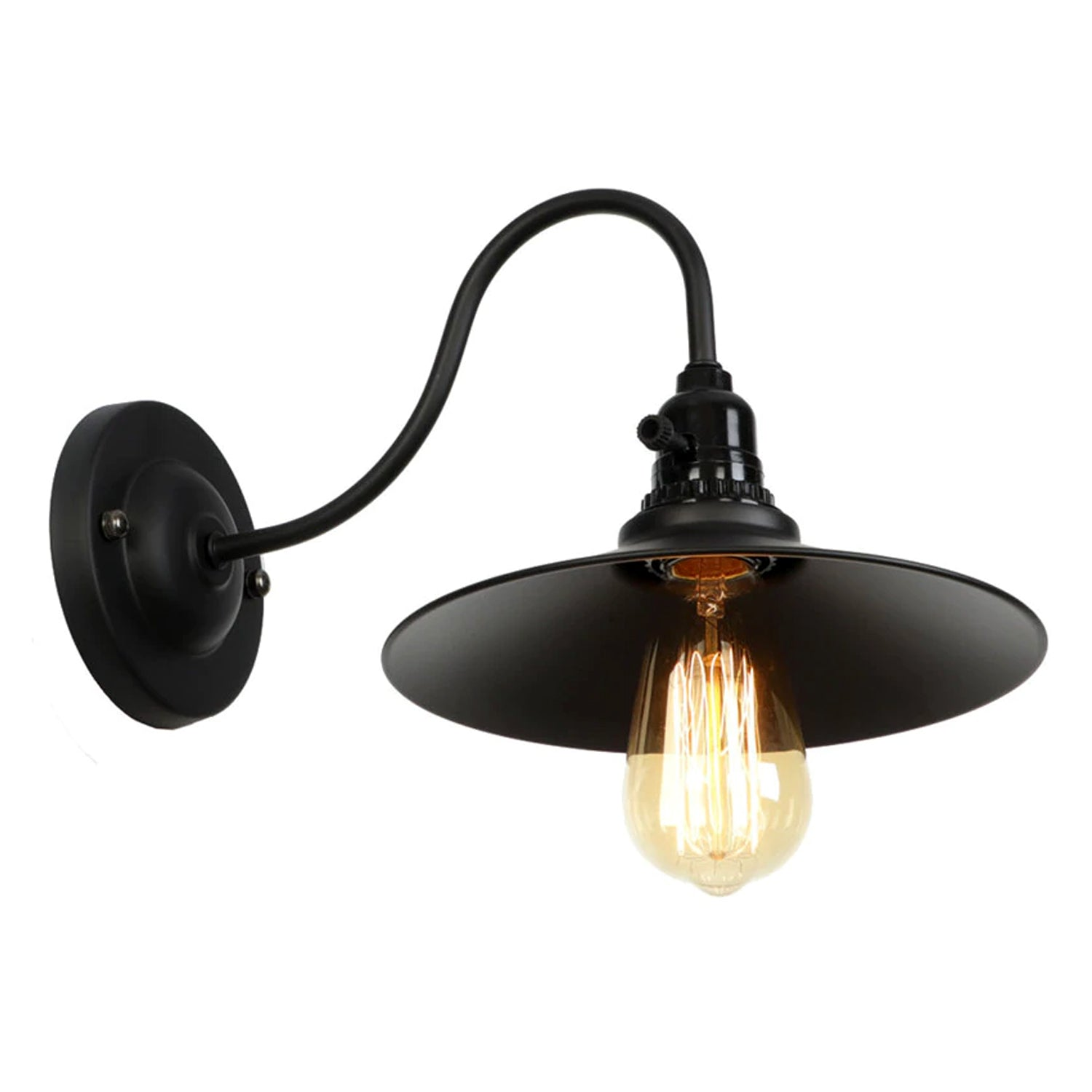 Retro Vintage Light Shade Ceiling Lifting Swan Neck Industrial Wall Lamp Fixture~2674