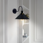 LEDSone Industrial Vintage Black Swan Neck Wall Light Indoor Sconce Metal Cone Shape Shade~3481