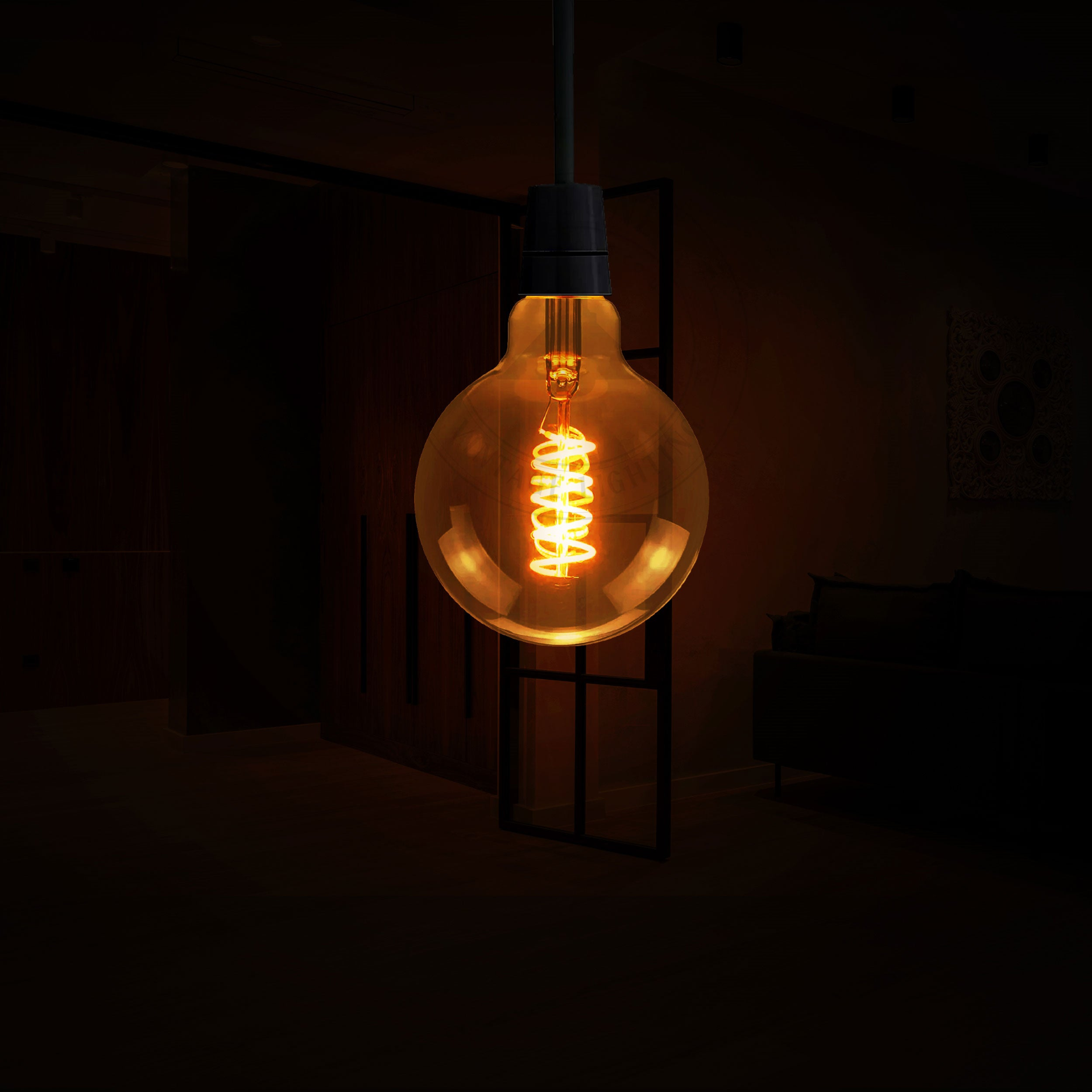 Vintage LED G125 4W E27 Globe Bulb Edison Spiral Filament Screw Bulb~1199