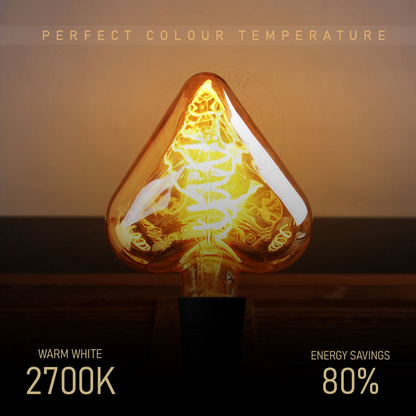 E27 Heart-Shaped 4W LED Filament Bulb ~1044