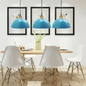 Modern Gloss Royal Blue Metal Dome Ceiling Pendant Light~1843