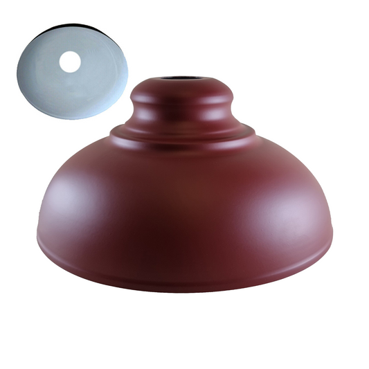 Burgundy Industrial Metal Easy Fit Curvy Shape Lamp Shade For Living Room Kitchen Dining Table Bedroom~1142