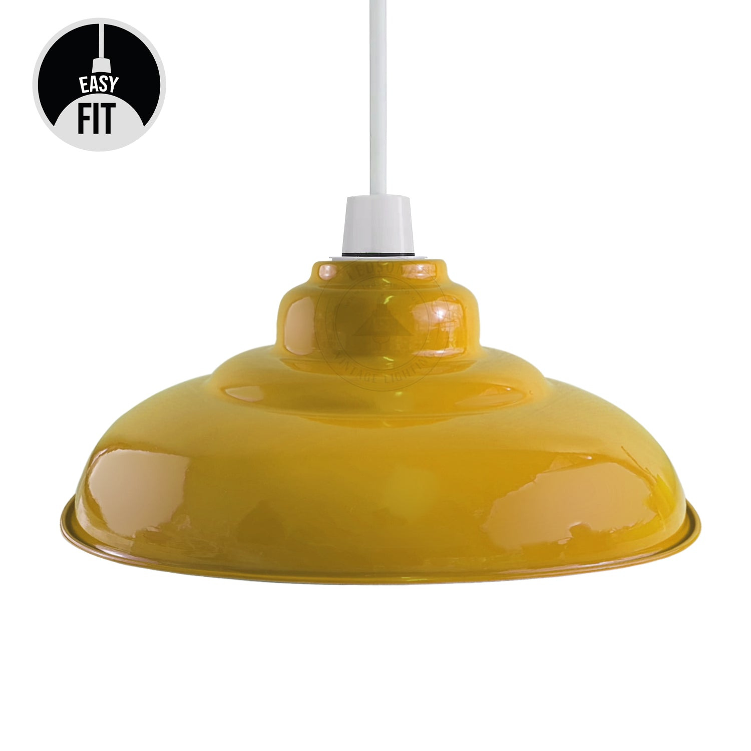 Yellow Colour Gloss Modern Metal Indoor Home Light Lampshade ~1091
