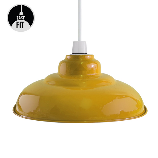Yellow Colour Gloss Modern Metal Indoor Home Light Lampshade ~1091