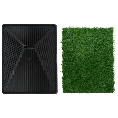 vidaXL Pet Toilet with Tray & Faux Turf Green 63x50x7 cm WC