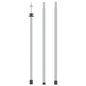 vidaXL Telescopic Tarp Pole with Length of 102-260 cm Aluminum