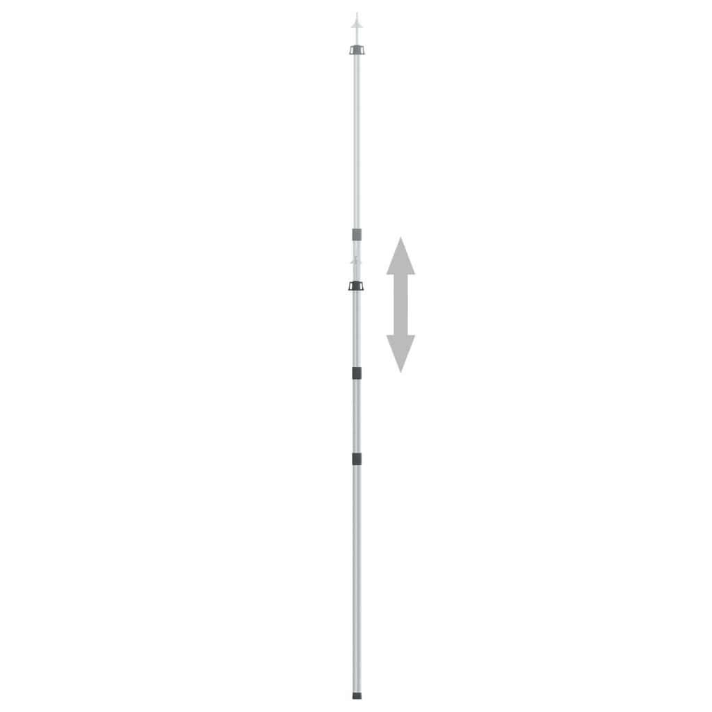 vidaXL Telescopic Tarp Pole with Length of 102-260 cm Aluminum