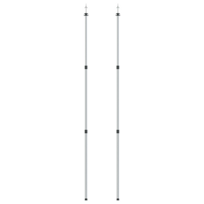 vidaXL Telescopic Tarp Poles with Length of 102-260 cm 2 pcs Aluminum