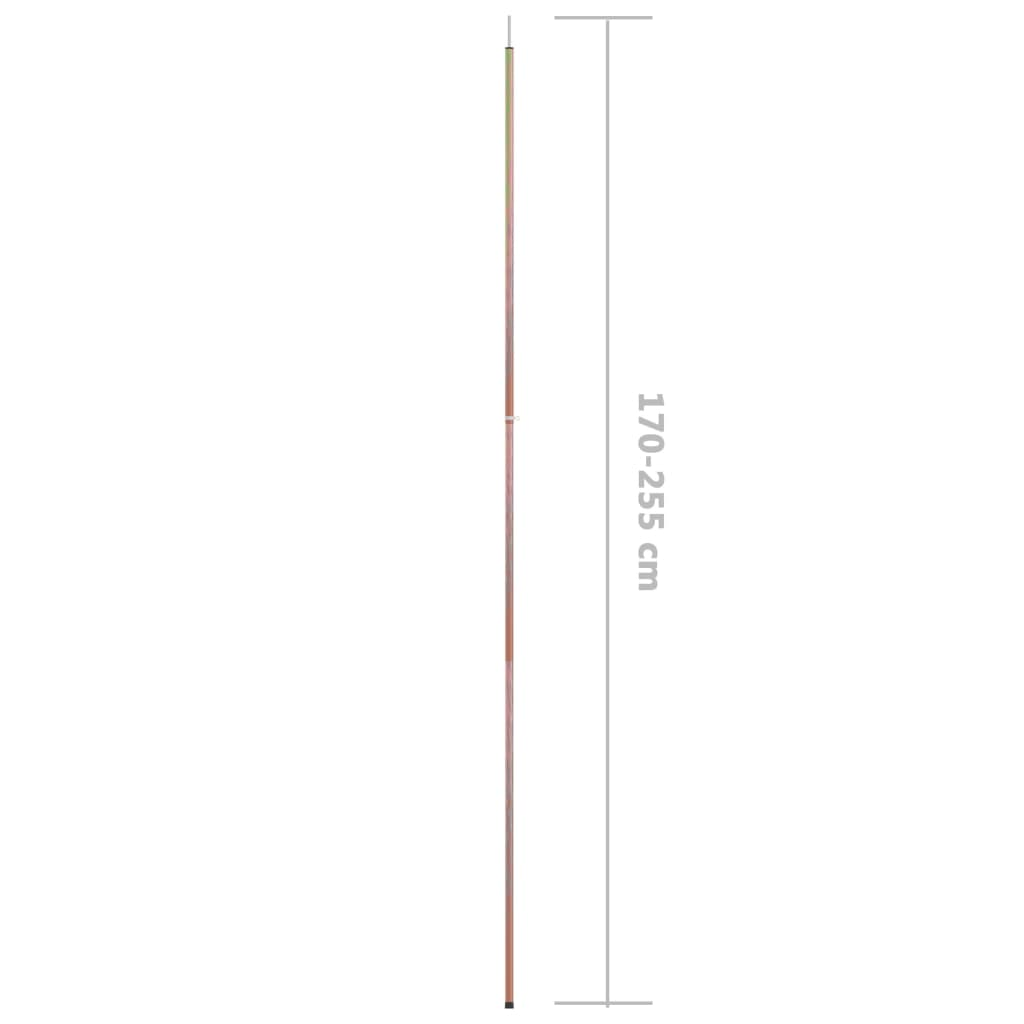 vidaXL Telescopic Tent Pole with Length of 170-255 cm Galvanised Steel