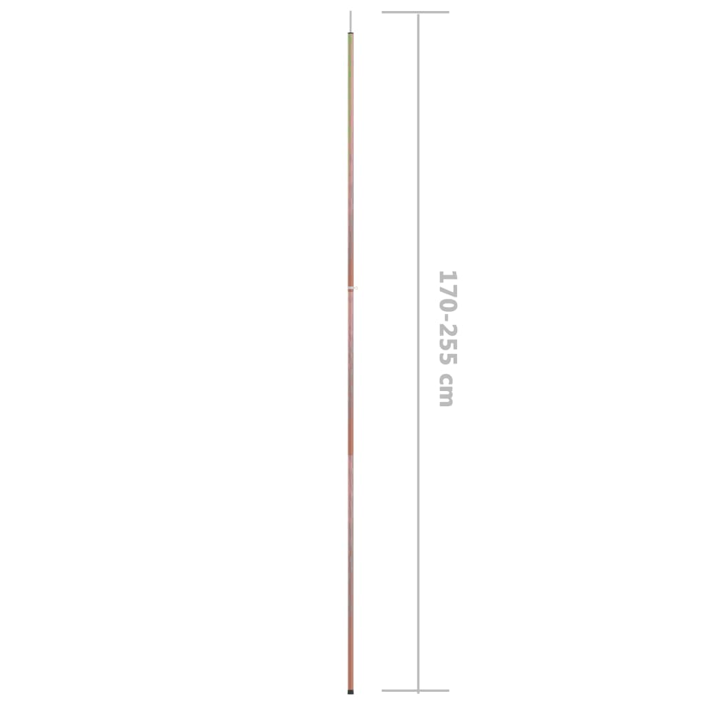 vidaXL Telescopic Tent Poles with Length of 170-255 cm 2 pcs Galvanised Steel