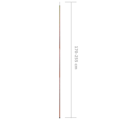 vidaXL Telescopic Tent Poles with Length of 170-255 cm 2 pcs Galvanised Steel