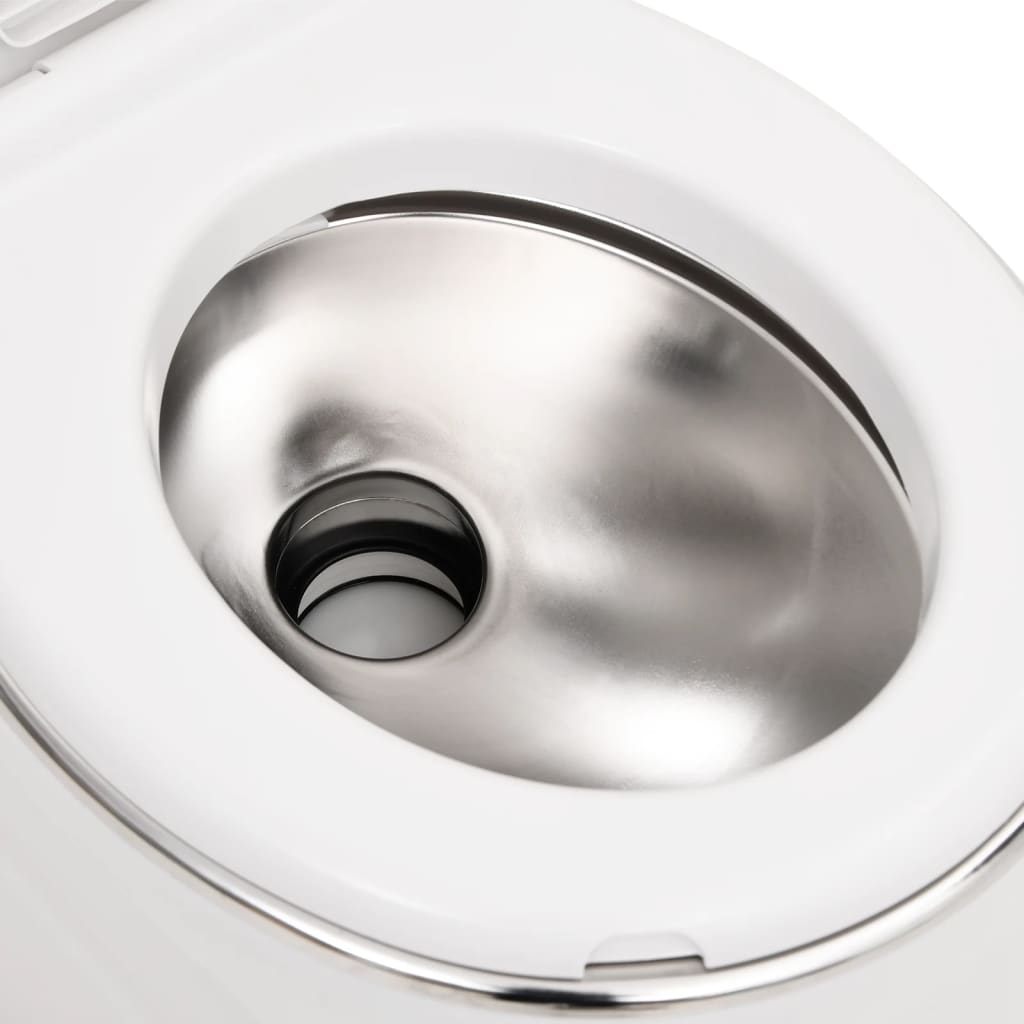 vidaXL Integrated Camping Toilet White 24+17 L HDPE&Steel