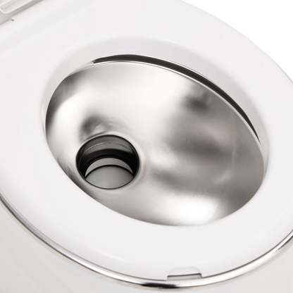 vidaXL Integrated Camping Toilet White 24+17 L HDPE&Steel