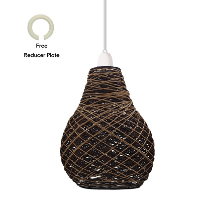 Best Rattan Ceiling Light Easy fit Lampshades~1969