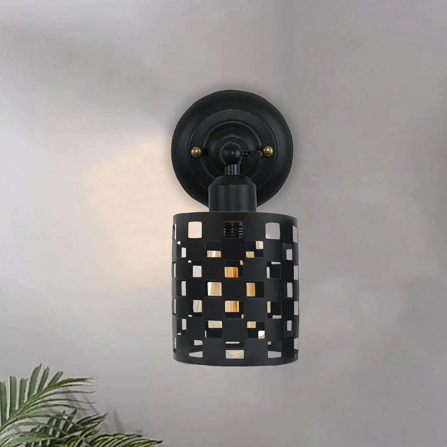 Industrial Black Cage Wall light~2568