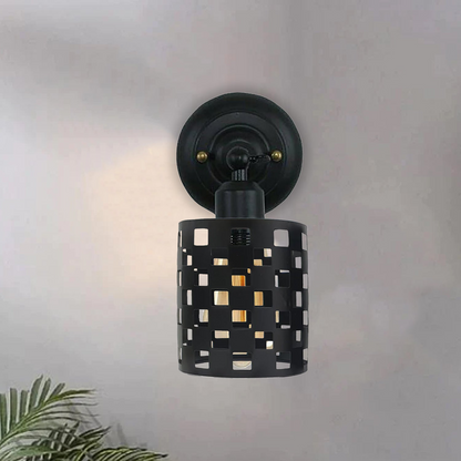 Industrial Black Cage Wall light~2568