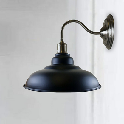 Vintage Black Metal Wall Light  Living Room Retro Industrial Lighting ~1665