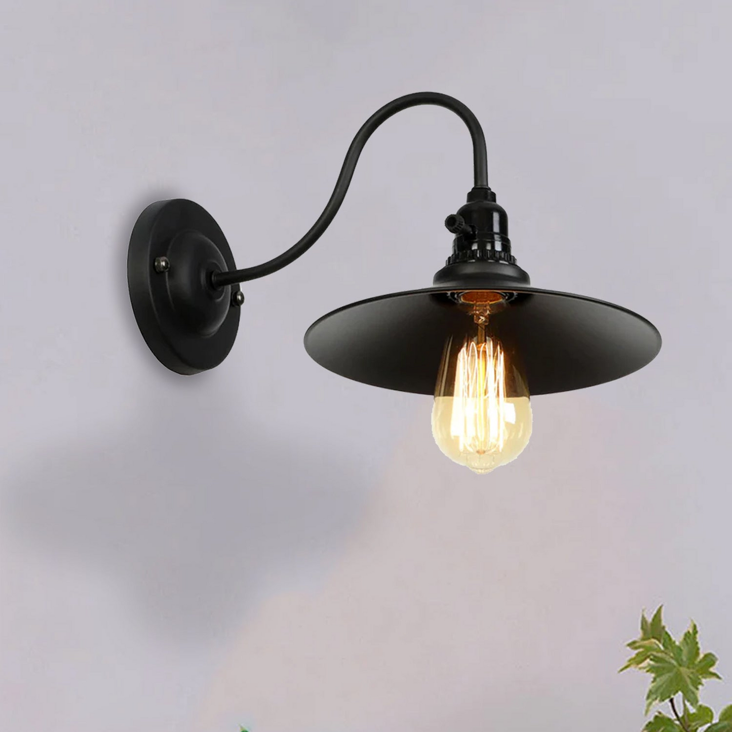 Retro Vintage Light Shade Ceiling Lifting Swan Neck Industrial Wall Lamp Fixture~2674