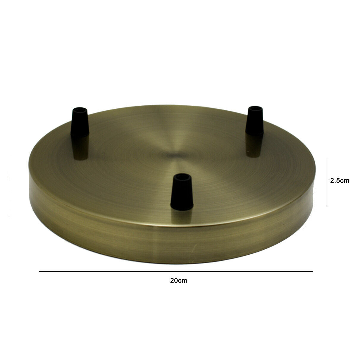 Multi outlet ceiling rose, 3-way outlet Green Brass~2926