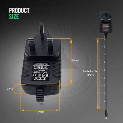 Universal Regulated Power Adapters_AC 100-240V to DC 12W 1A~2366