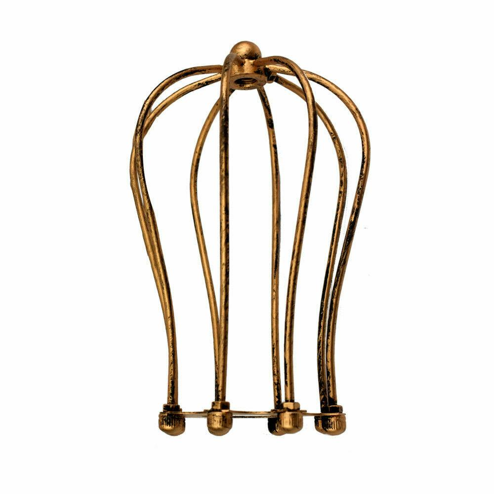 Wire Cage Balloon Lampshade Brushed Copper Metal~2443