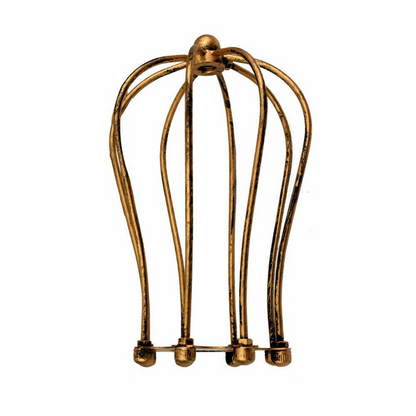 Wire Cage Balloon Lampshade Brushed Copper Metal~2443