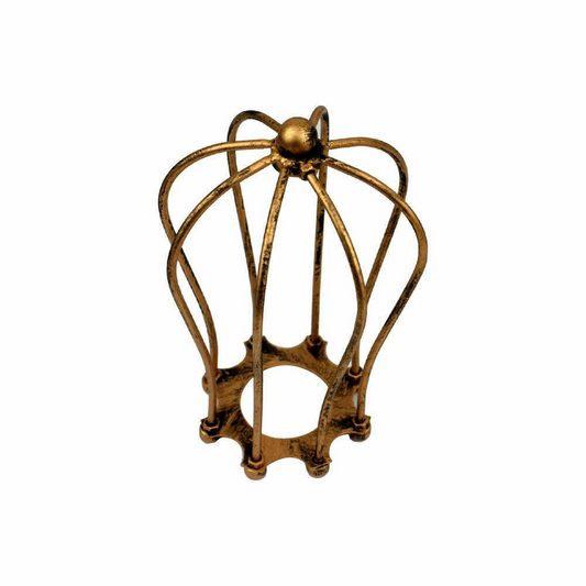 Wire Cage Balloon Lampshade Brushed Copper Metal~2443