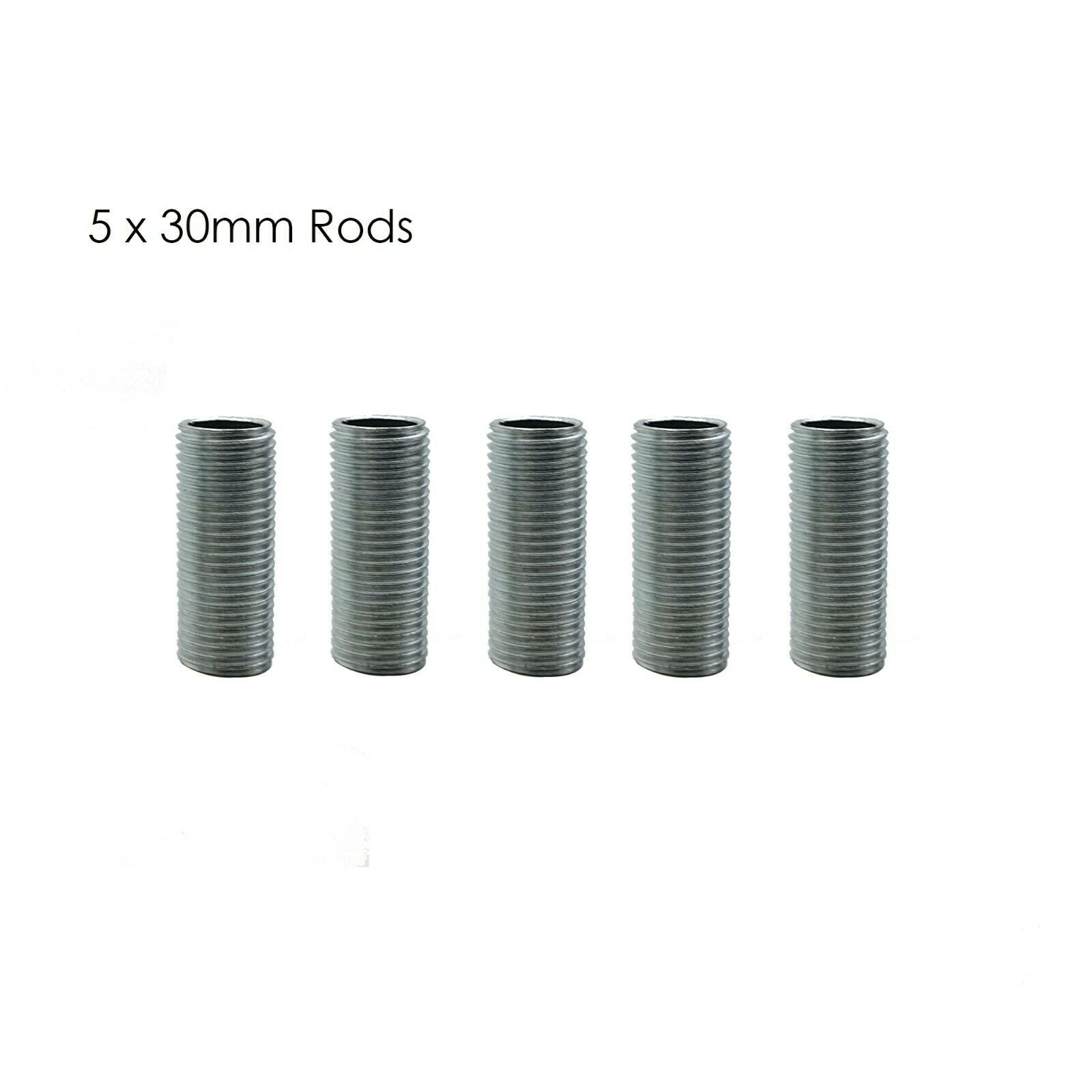 Threaded M10 Zinc Alloy 30mm Long Pipe Nipple Lamp Repair Part 5pcs~2897