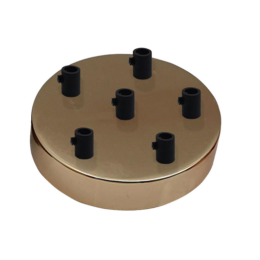 6 Outlet French Gold Metal Ceiling Rose 120x25mm~2796