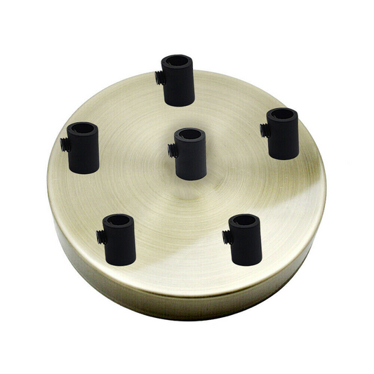 LEDSone industrial vintage 6 Outlet Green Brass Metal Ceiling Rose 120x25mm~2760