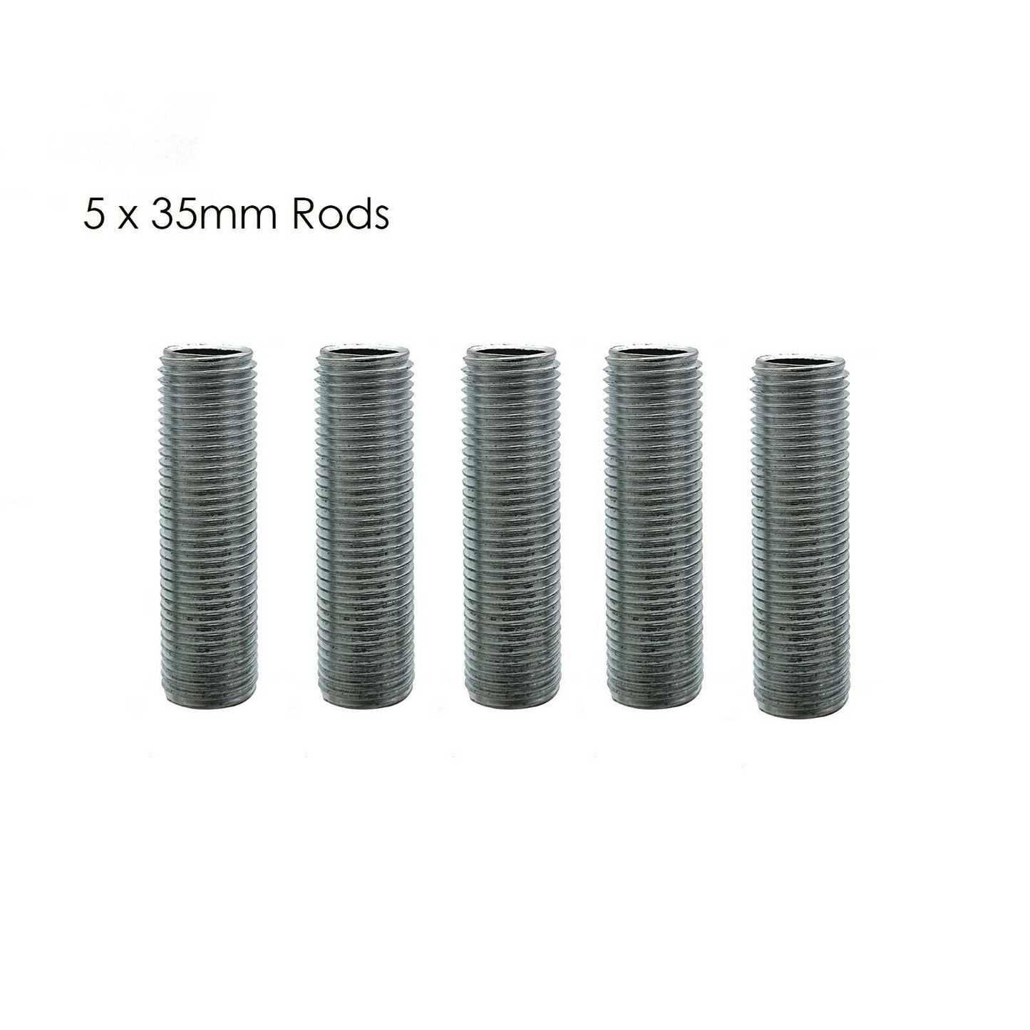 Pipe Nipple Lamp Repair Part 35mm Long 5pcs M10 Threaded Zinc Alloy~2896